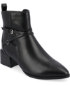 Journee Collection Women's Estelle Stacked Block Heel Booties In Black