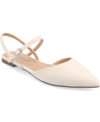 Journee Collection Martine Slingback Flat In Porcelain