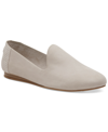 Toms Darcy Flat In Pebble Grey Leather