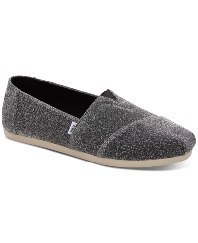 Toms Women's Unity Alpargata Cloudbound Slip-on Flats Women's Shoes In Forged Iron Sparkle Knit