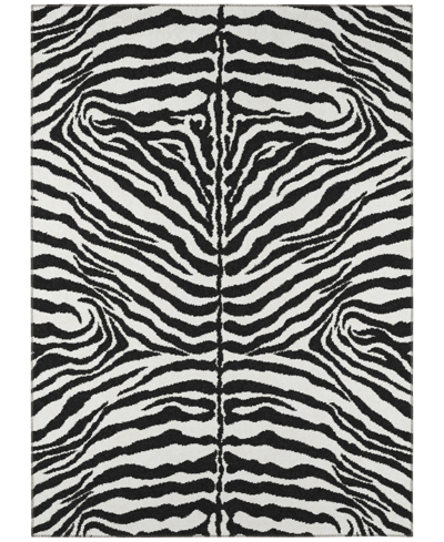 Addison Safari Outdoor Washable Asf31 5' X 7'6" Area Rug In Bone