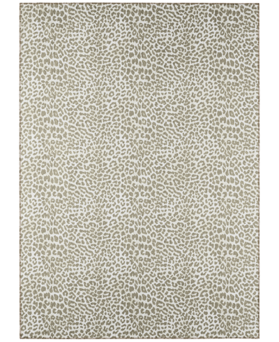 Addison Safari Outdoor Washable Asf32 8' X 10' Area Rug In Taupe