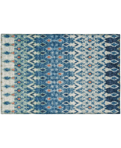 Addison Bravado Outdoor Washable Abv31 1'8" X 2'6" Area Rug In Turquoise