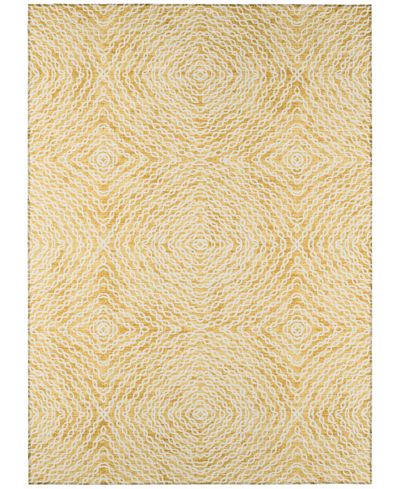 Addison Bravado Outdoor Washable Abv33 3' X 5' Area Rug In Maize