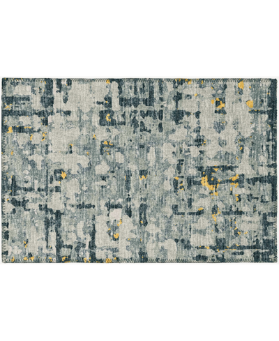 Addison Bravado Outdoor Washable Abv35 1'8" X 2'6" Area Rug In Maize