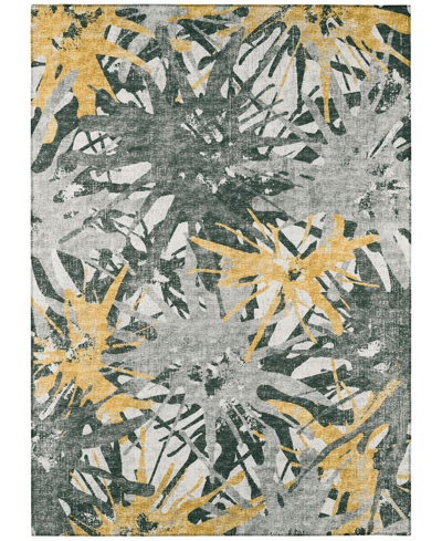 Addison Bravado Outdoor Washable Abv36 3' X 5' Area Rug In Maize