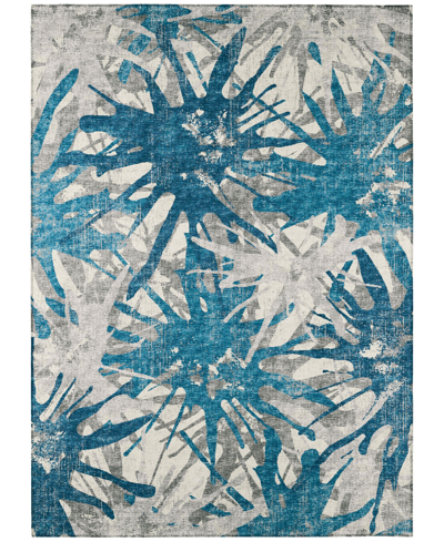 Addison Bravado Outdoor Washable Abv36 5' X 7'6" Area Rug In Blue