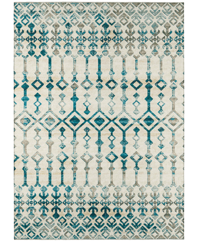 Addison Bravado Outdoor Washable Abv38 3' X 5' Area Rug In Ivory