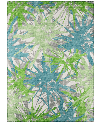 Addison Bravado Outdoor Washable Abv36 9' X 12' Area Rug In Green