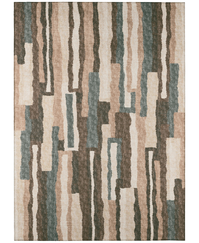 Addison Bravado Outdoor Washable Abv37 10' X 14' Area Rug In Earth