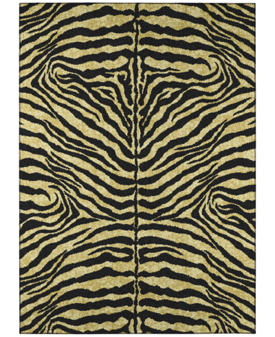 Addison Safari Outdoor Washable Asf31 10' X 14' Area Rug In Maize