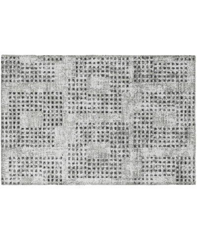 Addison Eleanor Outdoor Washable Aer31 1'8" X 2'6" Area Rug In Gray