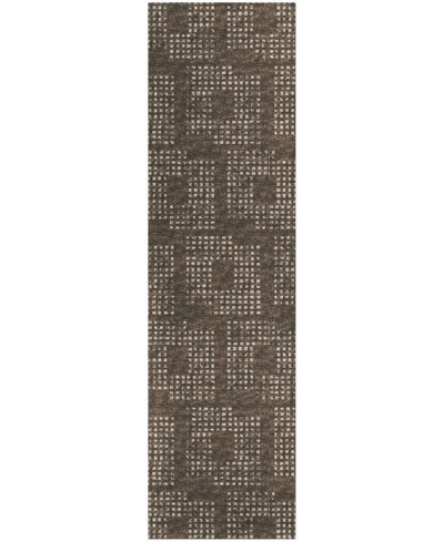 Addison Eleanor Outdoor Washable Aer31 2'3" X 7'6" Runner Area Rug In Brown
