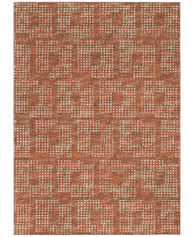 Addison Eleanor Outdoor Washable Aer31 5' X 7'6" Area Rug In Saffron