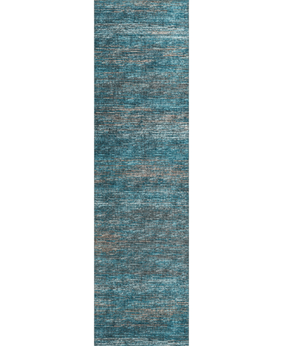 Addison Marston Outdoor Washable Ama31 2'3" X 7'6" Runner Area Rug In Blue