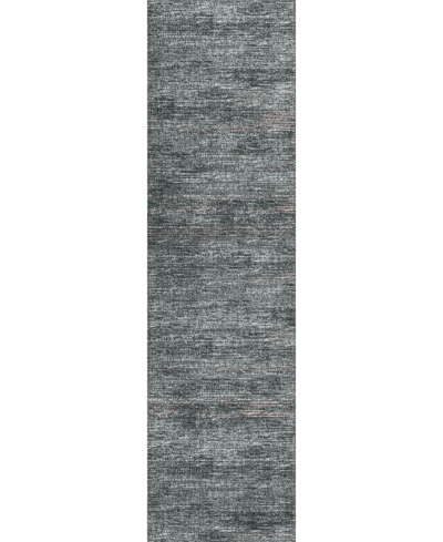 Addison Marston Outdoor Washable Ama31 2'3" X 7'6" Runner Area Rug In Gray