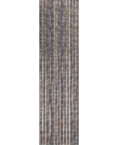 Addison Waverly Outdoor Washable Awa31 2'3" X 7'6" Runner Area Rug In Brown