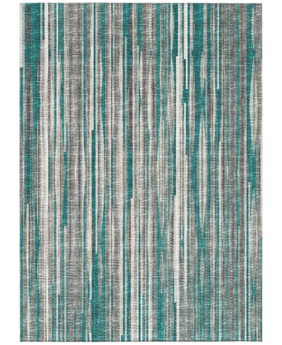 Addison Waverly Outdoor Washable Awa31 5' X 7'6" Area Rug In Teal