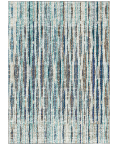 Addison Waverly Outdoor Washable Awa31 5' X 7'6" Area Rug In Ocean