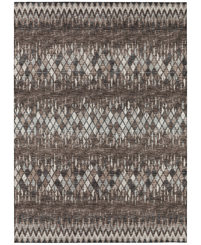 Addison Rylee Outdoor Washable Ary35 10' X 14' Area Rug In Brown