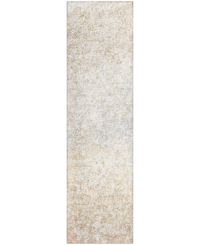 Addison Rylee Outdoor Washable Ary33 2'3" X 7'6" Runner Area Rug In Beige