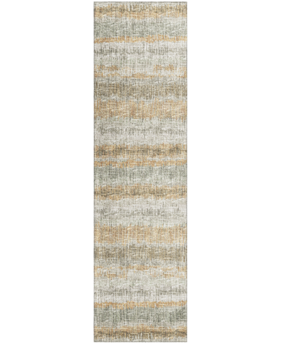 Addison Rylee Outdoor Washable Ary34 2'3" X 7'6" Runner Area Rug In Sage