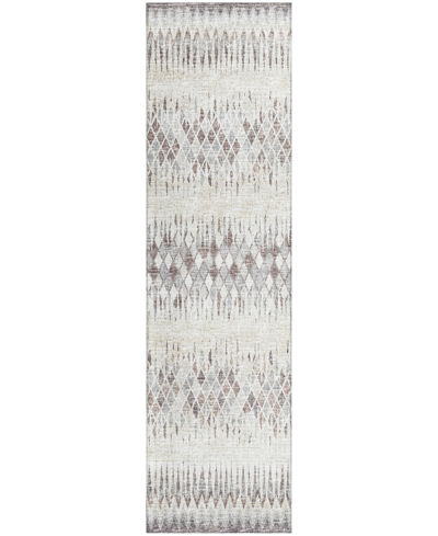 Addison Rylee Outdoor Washable Ary35 2'3" X 7'6" Runner Area Rug In Beige