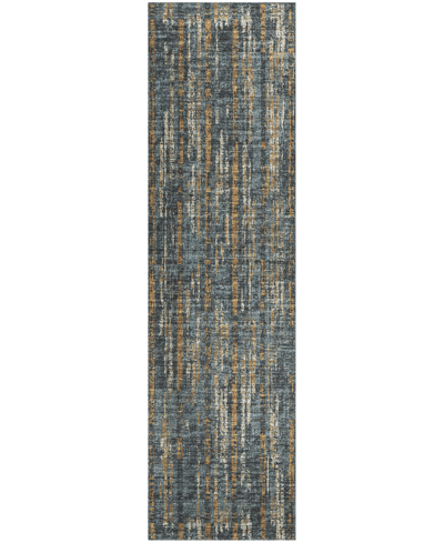 Addison Rylee Outdoor Washable Ary36 2'3" X 7'6" Runner Area Rug In Slate