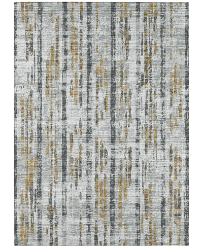 Addison Rylee Outdoor Washable Ary36 5' X 7'6" Area Rug In Silver