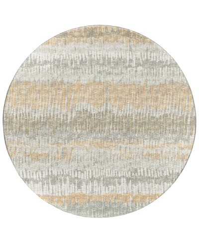 Addison Rylee Outdoor Washable Ary34 8' X 8' Round Area Rug In Sage