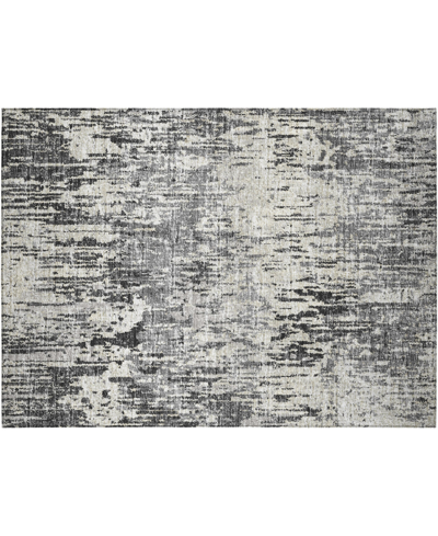 Addison Accord Outdoor Washable Aac31 1'8" X 2'6" Area Rug In Gray