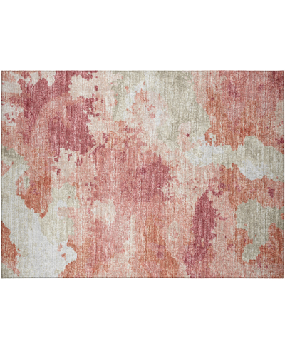 Addison Accord Outdoor Washable Aac32 1'8" X 2'6" Area Rug In Pink