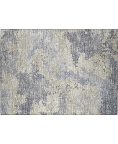 Addison Accord Outdoor Washable Aac32 1'8" X 2'6" Area Rug In Gray