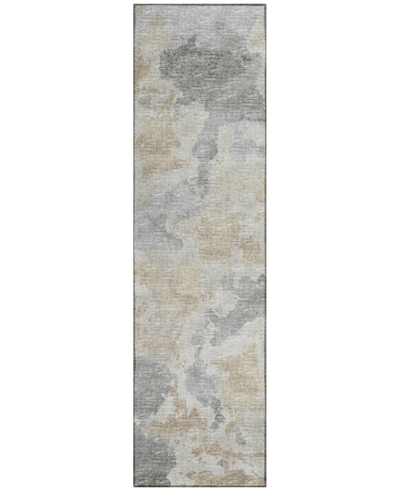 Addison Accord Outdoor Washable Aac32 2'3" X 7'6" Runner Area Rug In Beige