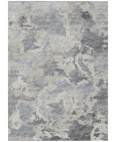Addison Accord Outdoor Washable Aac32 5' X 7'6" Area Rug In Gray