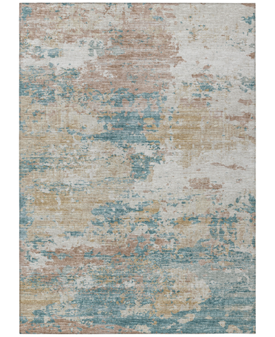 Addison Accord Outdoor Washable Aac34 5' X 7'6" Area Rug In Teal