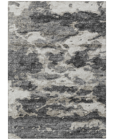 Addison Accord Outdoor Washable Aac36 5' X 7'6" Area Rug In Black