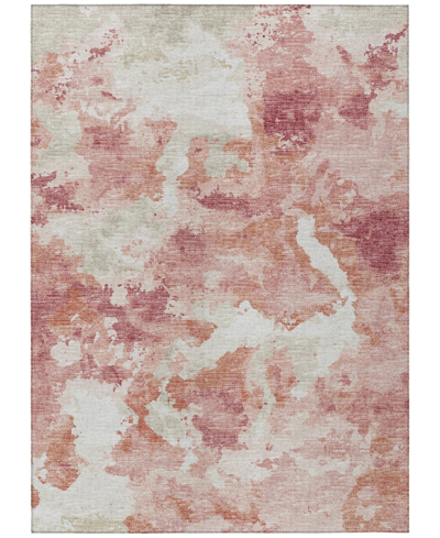 Addison Accord Outdoor Washable Aac32 8' X 10' Area Rug In Pink