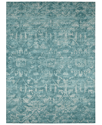 Addison Othello Outdoor Washable Aot31 5' X 7'6" Area Rug In Blue