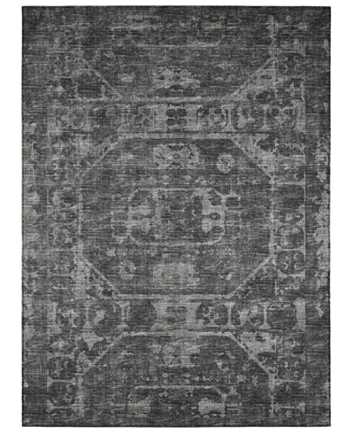 Addison Othello Outdoor Washable Aot32 3' X 5' Area Rug In Black