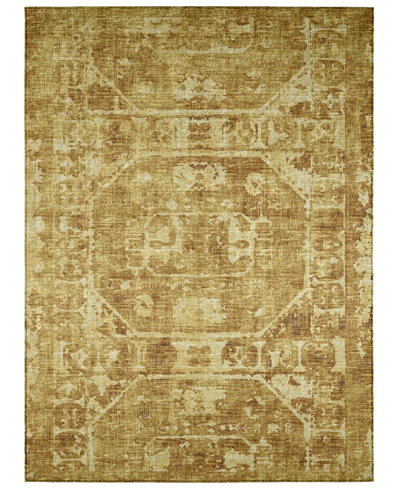 Addison Othello Outdoor Washable Aot32 5' X 7'6" Area Rug In Maize