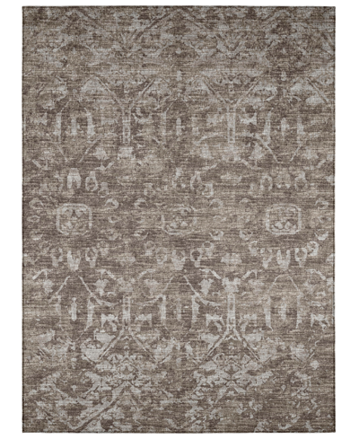 Addison Othello Outdoor Washable Aot31 8' X 10' Area Rug In Brown
