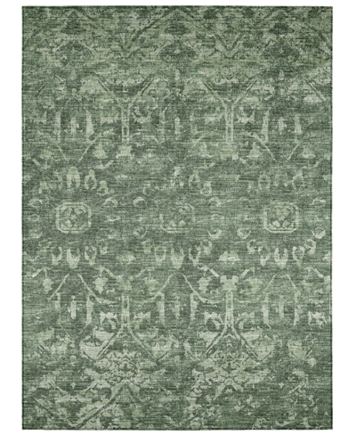 Addison Othello Outdoor Washable Aot31 8' X 10' Area Rug In Green