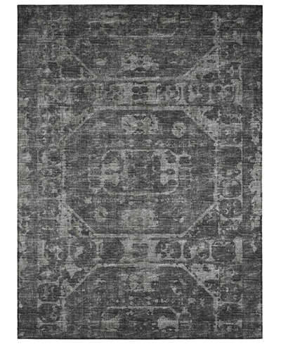 Addison Othello Outdoor Washable Aot32 8' X 10' Area Rug In Black