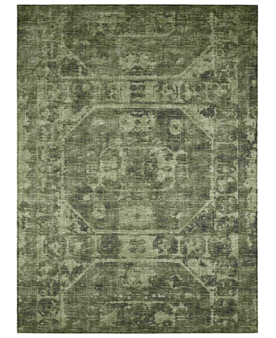 Addison Othello Outdoor Washable Aot32 9' X 12' Area Rug In Olive