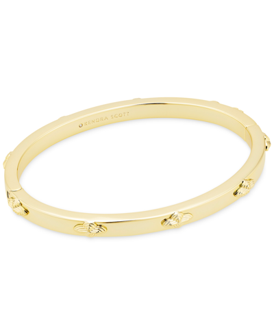 Kendra Scott Medallion-accent Bangle Bracelet In Gold