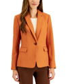 Tahari Asl One-button Blazer In Burnt Oran