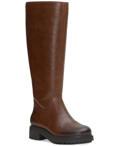 Lucky Brand Women's Cirila Lug Sole Riding Boots In Roasted Leather