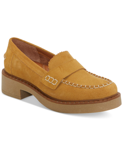 Lucky Brand Women's Larissah Moccasin Flat Loafers In Cuoio Suede