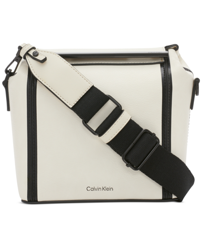 Calvin Klein Granite Signature Adjustable Crossbody With Magnetic Snap in  Brown